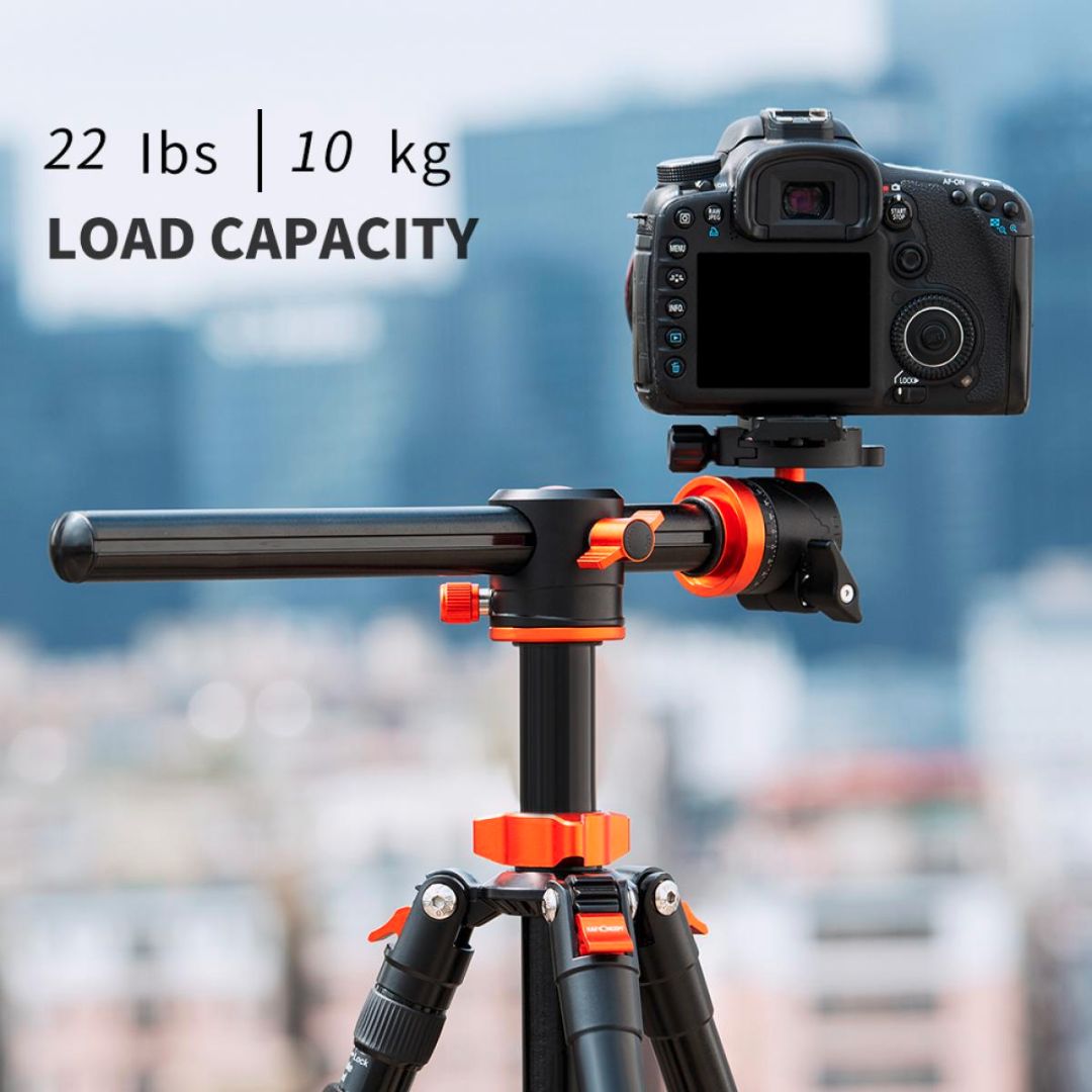 K&F Concept 1.7m 10kg Aluminijum Tripod Transverse Center Column KF09.085V7 - 3
